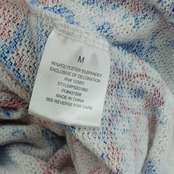 Pink Rose Cardigan Bohemian Floral Lace Short Sleeve Womens Size Medium - Picture 6 of 6